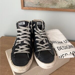 Golden Goose Black and White Sneakers